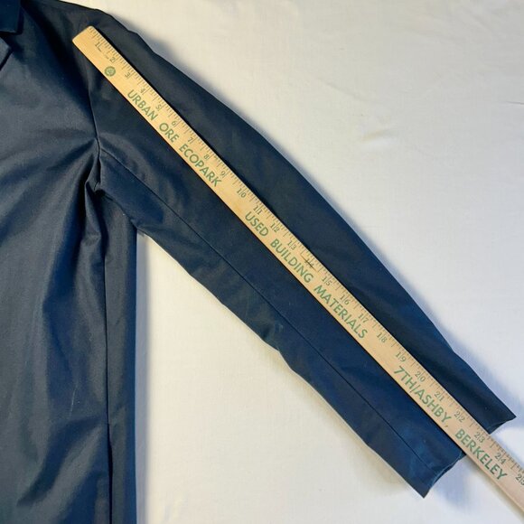 COS Mid-length Navy Cotton Overcoat with buttons Size 6 - Picture 5 of 7